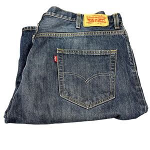Levi's 569 Jean Shorts Mens 40 (40x12 ACTUAL) Blue Denim Relaxed Loose Fit Jorts